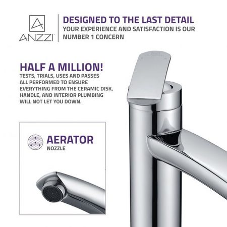 Anzzi Fifth Single Hole Single-Handle Bathroom Faucet in Polished Chrome L-AZ073